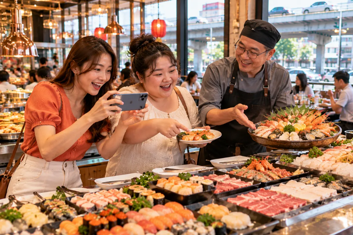 โปรโมทร้านบุฟเฟ่ต์เปิดใหม่ ใกล้งามวงศ์วาน ร้านขายปิ้งย่าง อาหารนานาชาติ ของหวาน รีวิวร้านบุฟเฟ่ต์อร่อย งามวงศ์วาน | งามวงศ์วาน.com